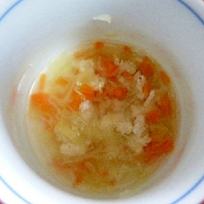 10か月離乳食 鶏ミンチのコンソメスープ レシピ 作り方 By Nokkochan7603 楽天レシピ 10か月離乳食 鶏ミンチのコンソメスープ レシピ 作り方 By Nokkochan7603 楽天レシピ